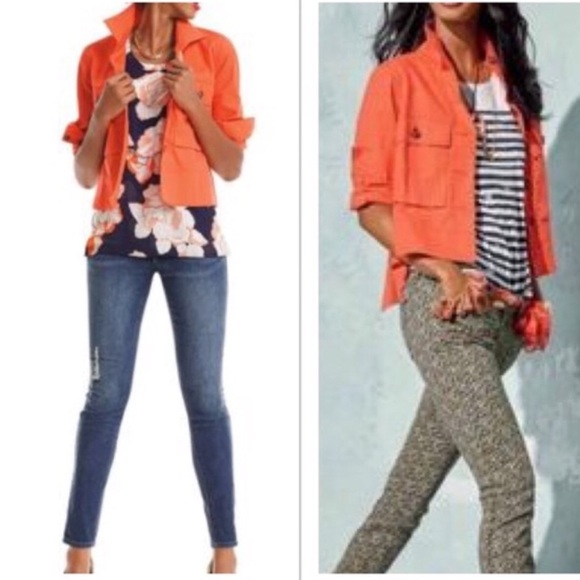 CAbi Jackets & Blazers - Cabi Women’s Resort Jacket Tiger Lily Orange Sz S